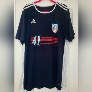Adidas Black Jersey with Red and White Accents